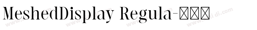 MeshedDisplay Regula字体转换
